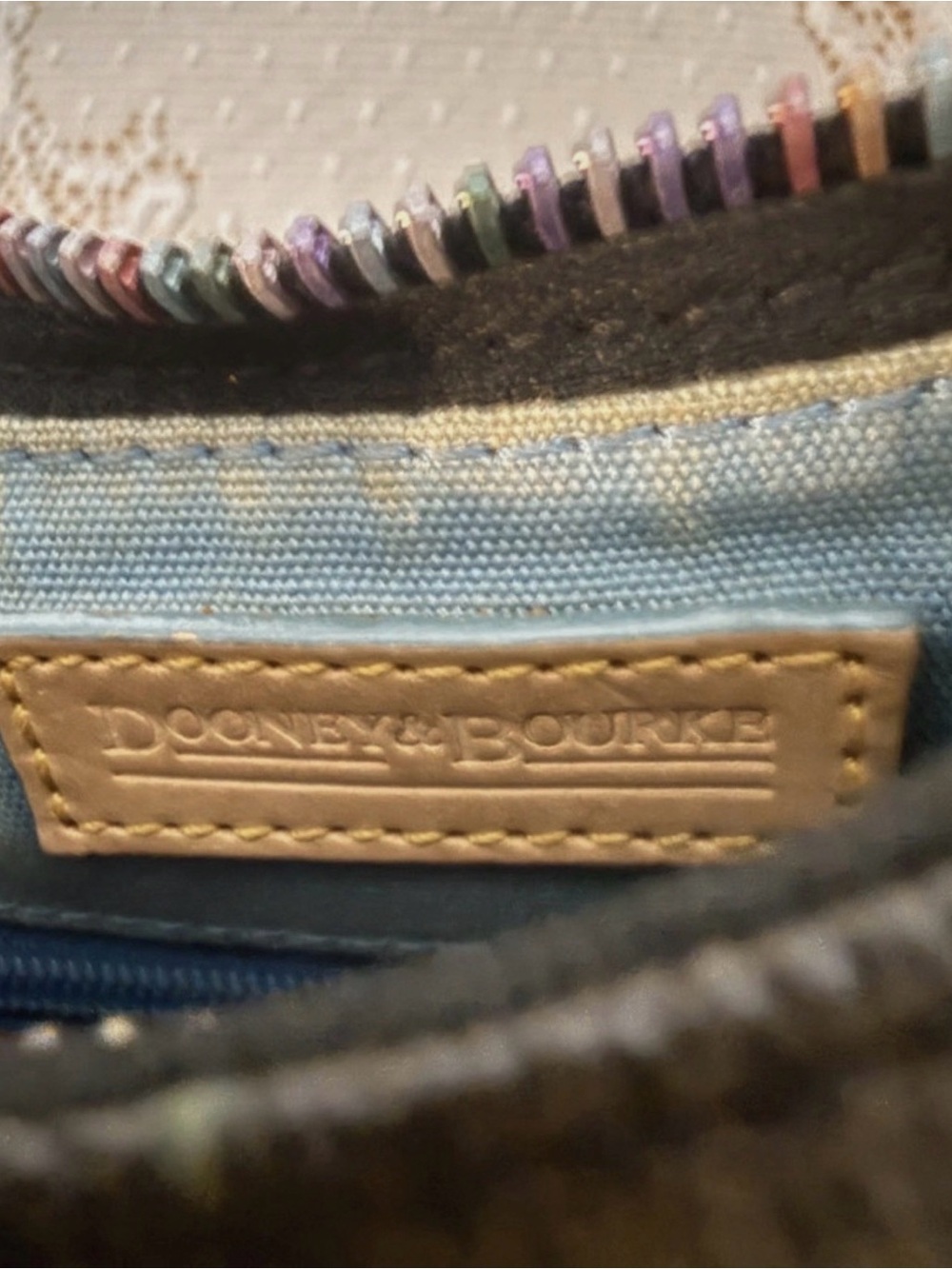 Heart-Print Canvas Hobo Bag in Multicolor - Picture 2 of 3